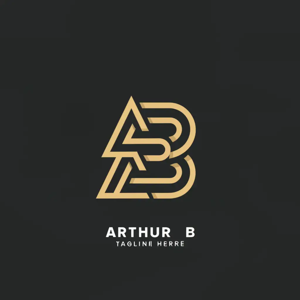 a logo design,with the text "Arthur B", main symbol:the stylized letter A design,Moderate,be used in Sports Fitness industry,clear background