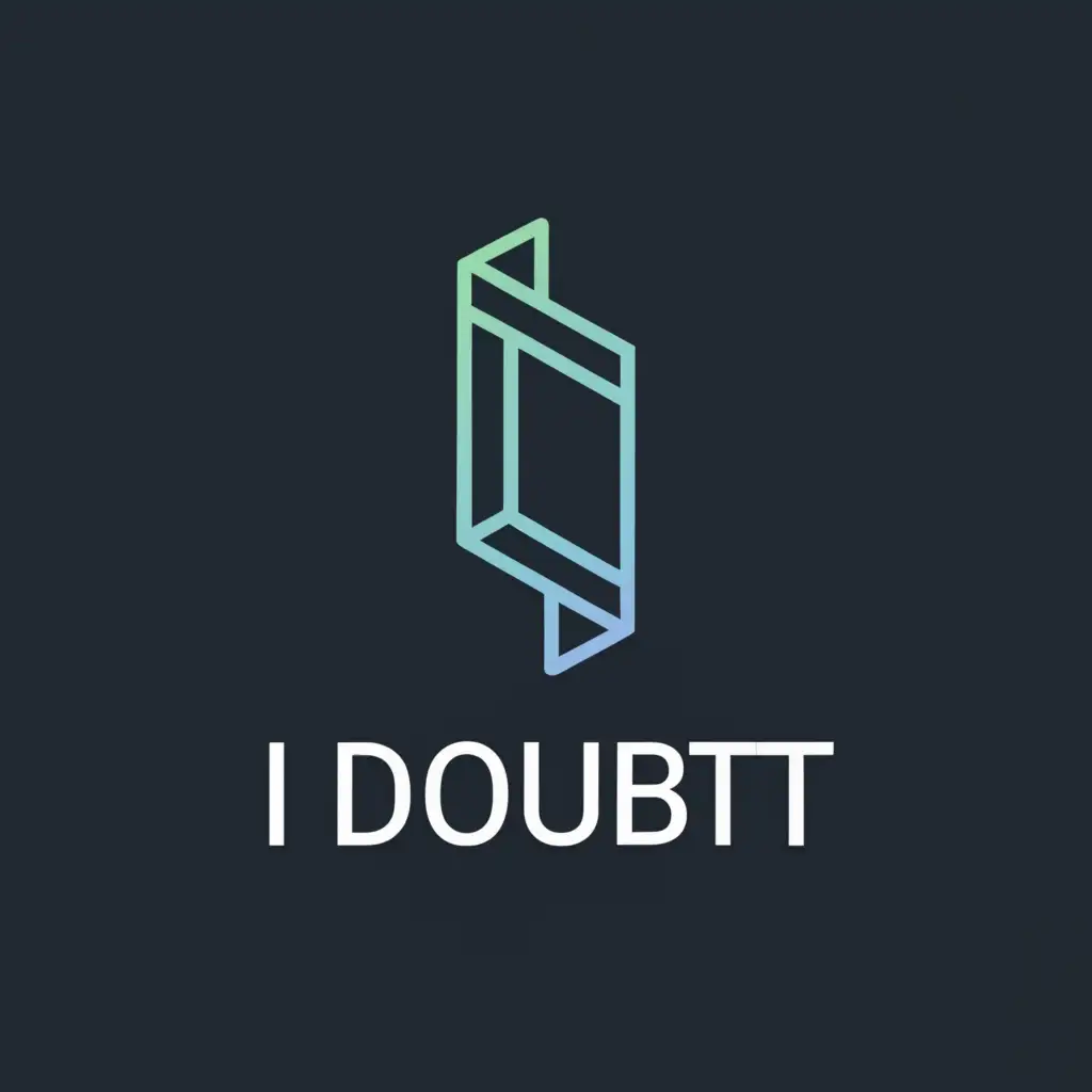 a logo design,with the text "I doubt", main symbol:glass,Moderate,be used in Construction industry,clear background