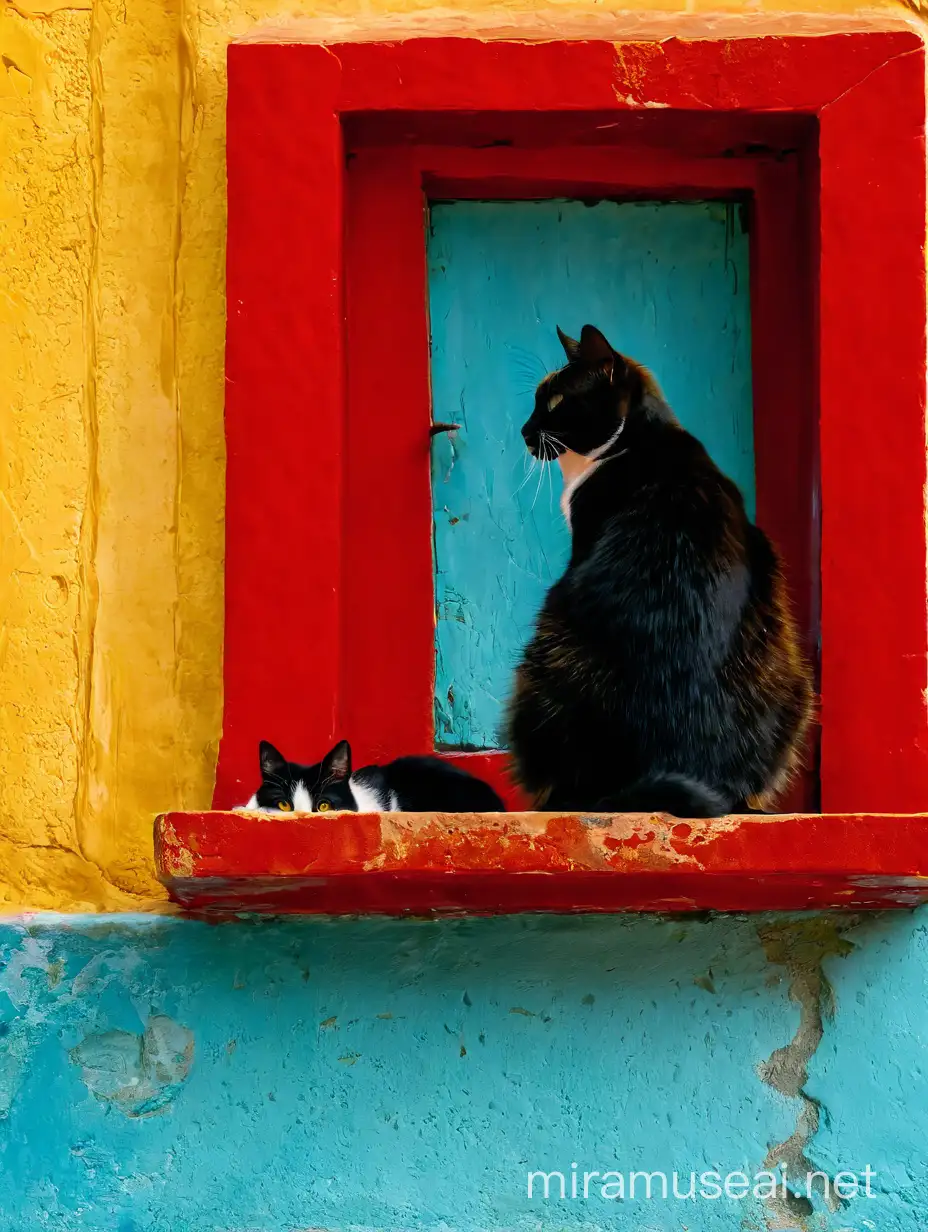 Two Playful Cats Chasing Sunbeams