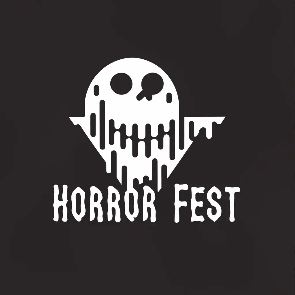 a logo design,with the text "Horror Fest", main symbol:Scream,Минималистичный,be used in Мероприятия industry,clear background