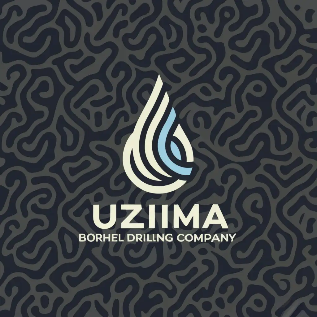 LOGO-Design-For-Uzima-Borehole-Drilling-Company-Clean-Water-Droplet-Symbol-on-Clear-Background