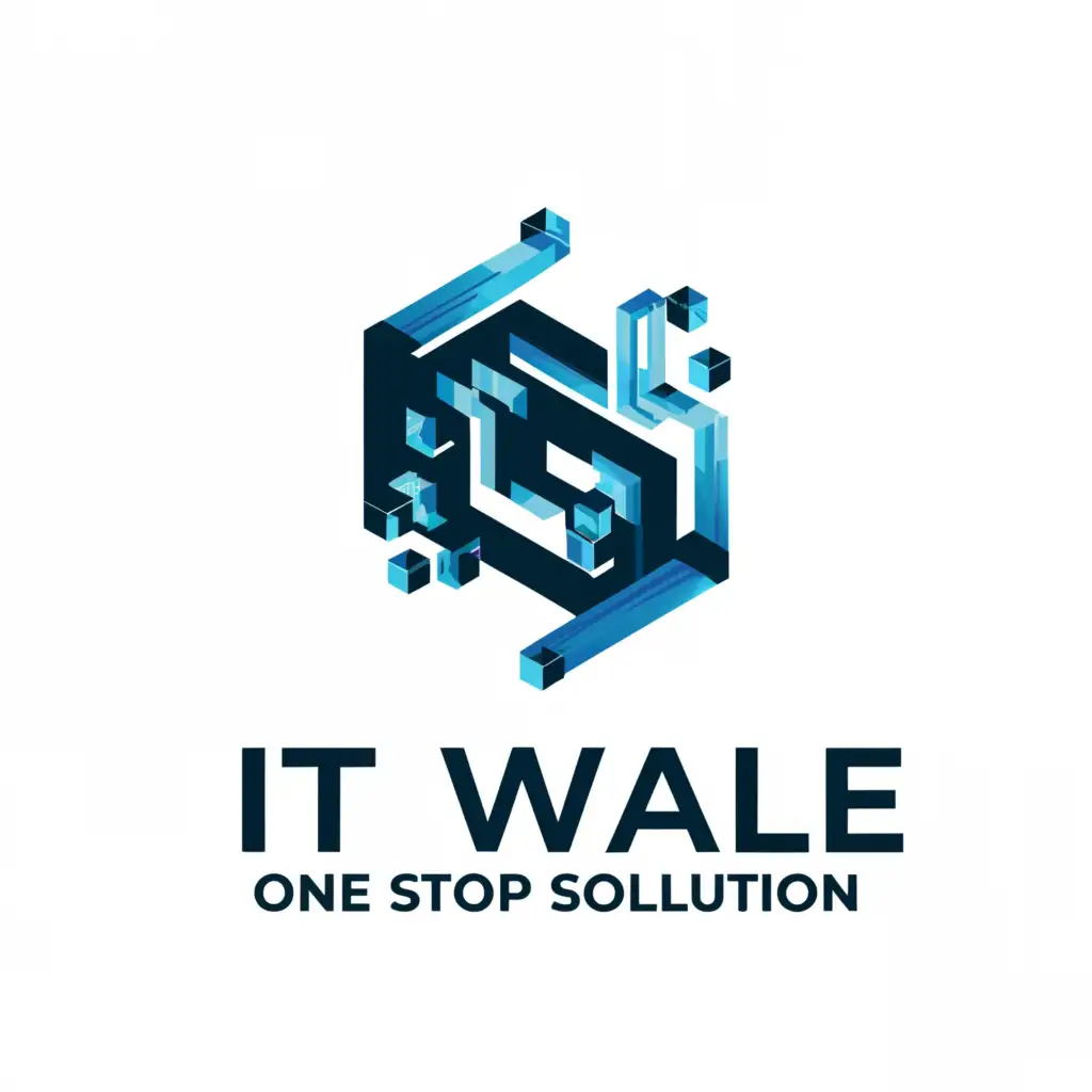 a logo design,with the text "IT Wale", main symbol:One Stop Solution,complex,clear background