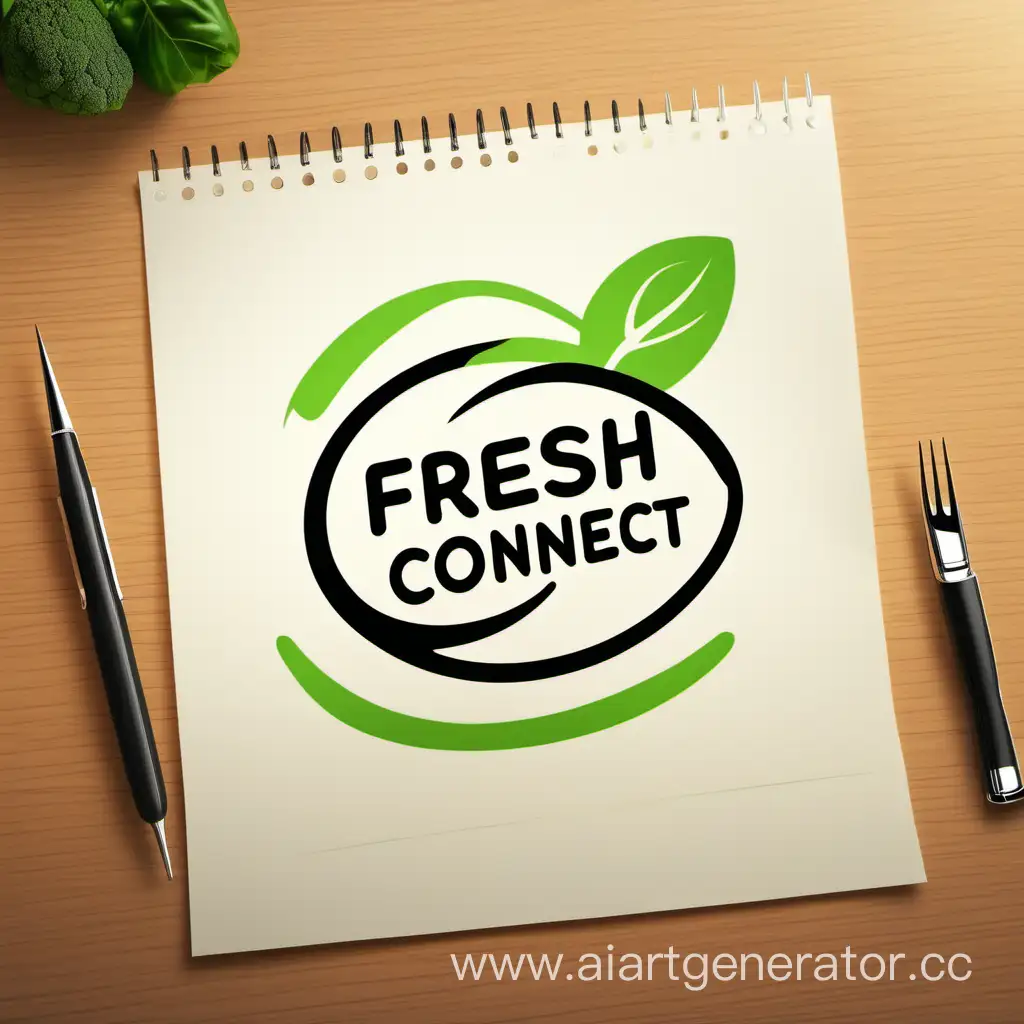 Нарисуй логотип fresh connect компания по продаже продуктов питания