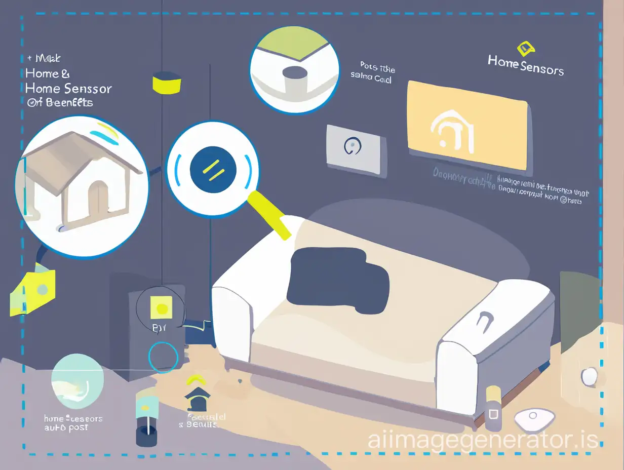 make a linked in post image in which the post is about  the benefits of home sensors by a company called epvi