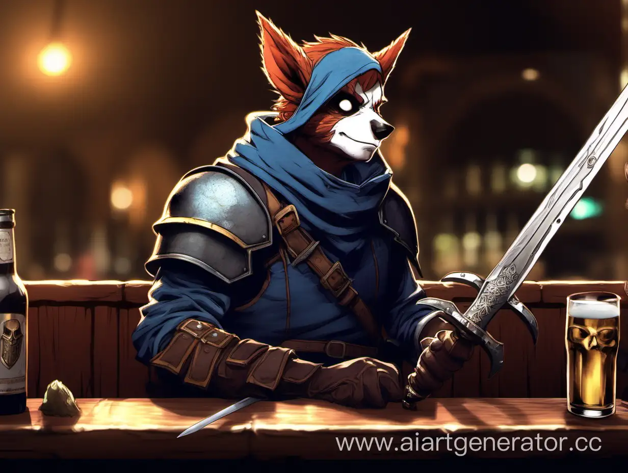 Meepo-at-the-Bar-with-Guts-Sword-and-Armor