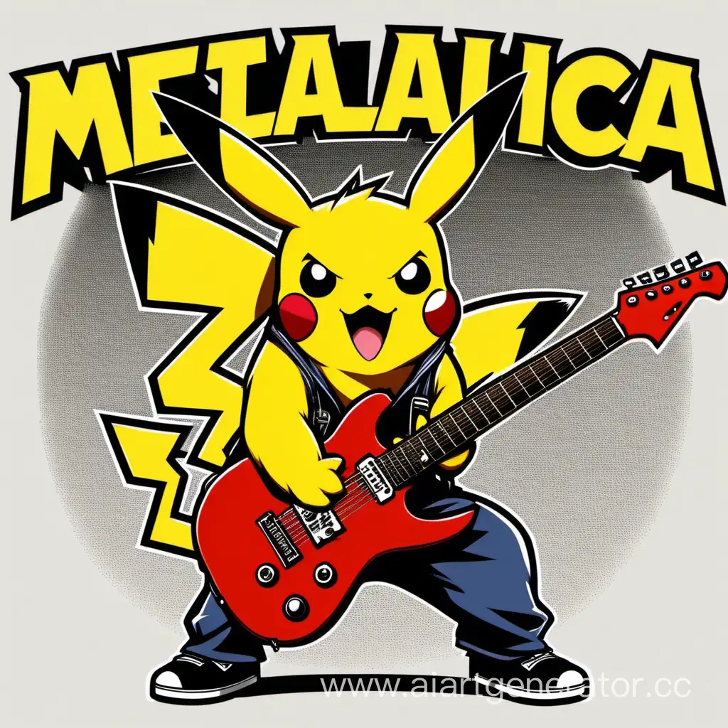 Electric-GuitarWielding-Pikachu-Rocking-Out-with-Metallica-Sign-Background