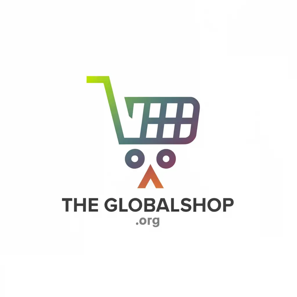 LOGO-Design-for-The-Global-Shop-Online-Retail-with-Shopping-Cart-Symbol