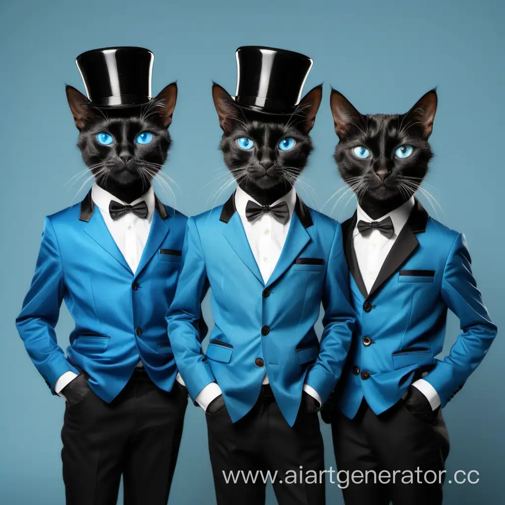 Stylish-Anthropomorphic-Black-Cats-in-Fashionable-Attire