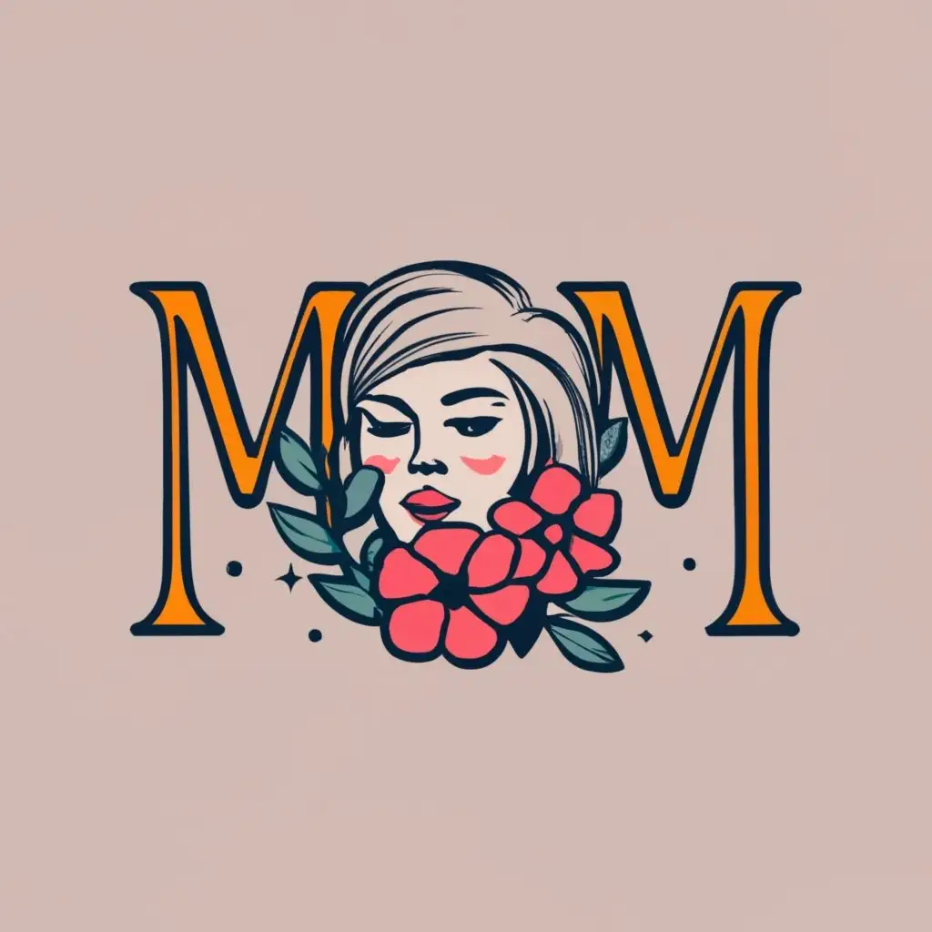 logo, Mom, with the text "Mom", typography, be used in Beauty Spa industry