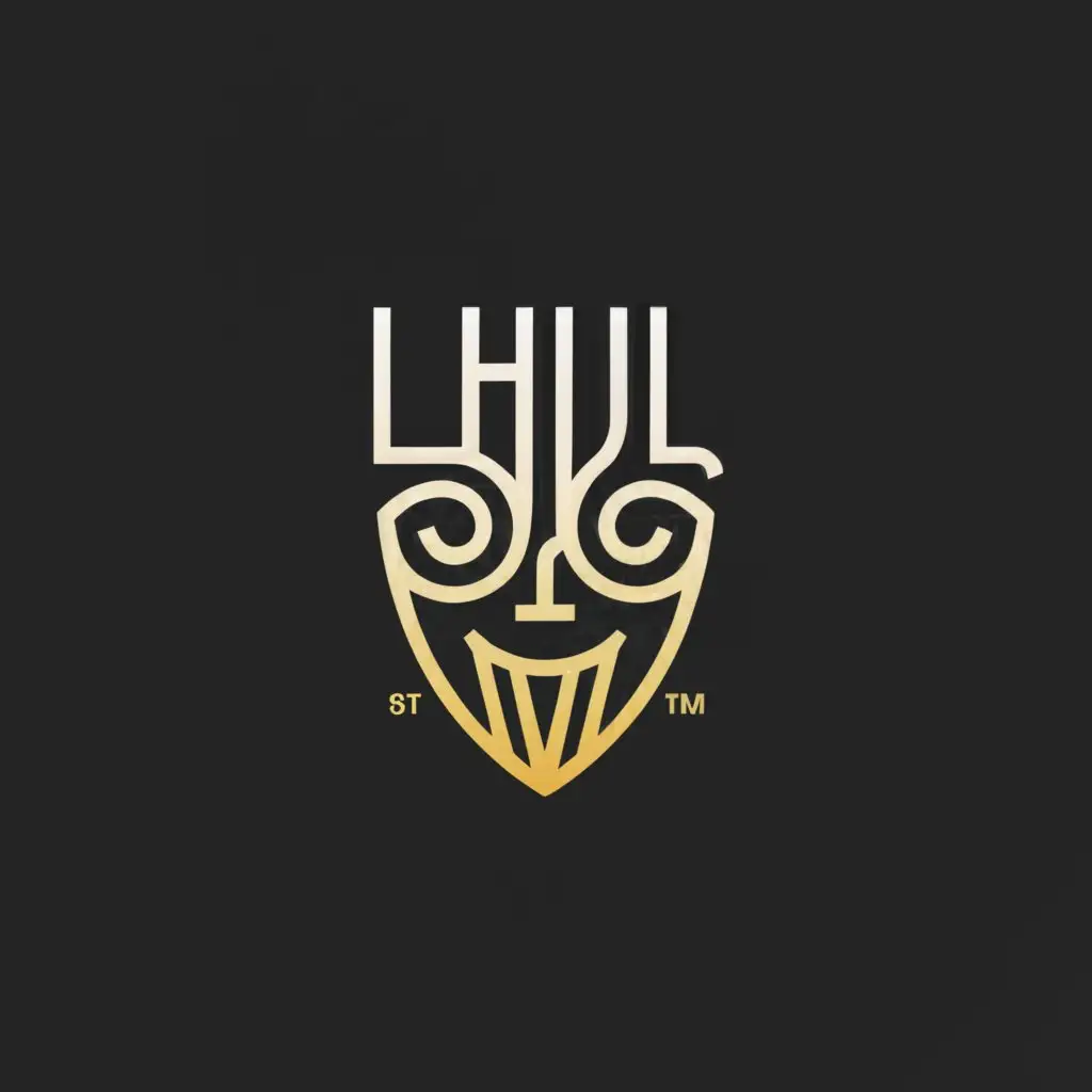 LOGO-Design-for-Lhul-Entertainment-Expressive-Sad-Face-Emblem-with-Minimalist-Aesthetic