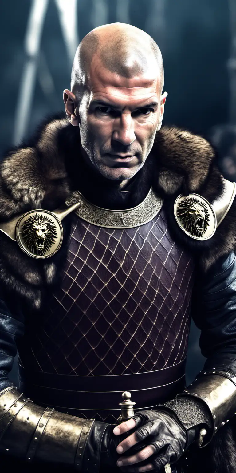 Zinedine Zidane as a Game of Thrones Character Legendary Footballers Epic Fantasy Transformation