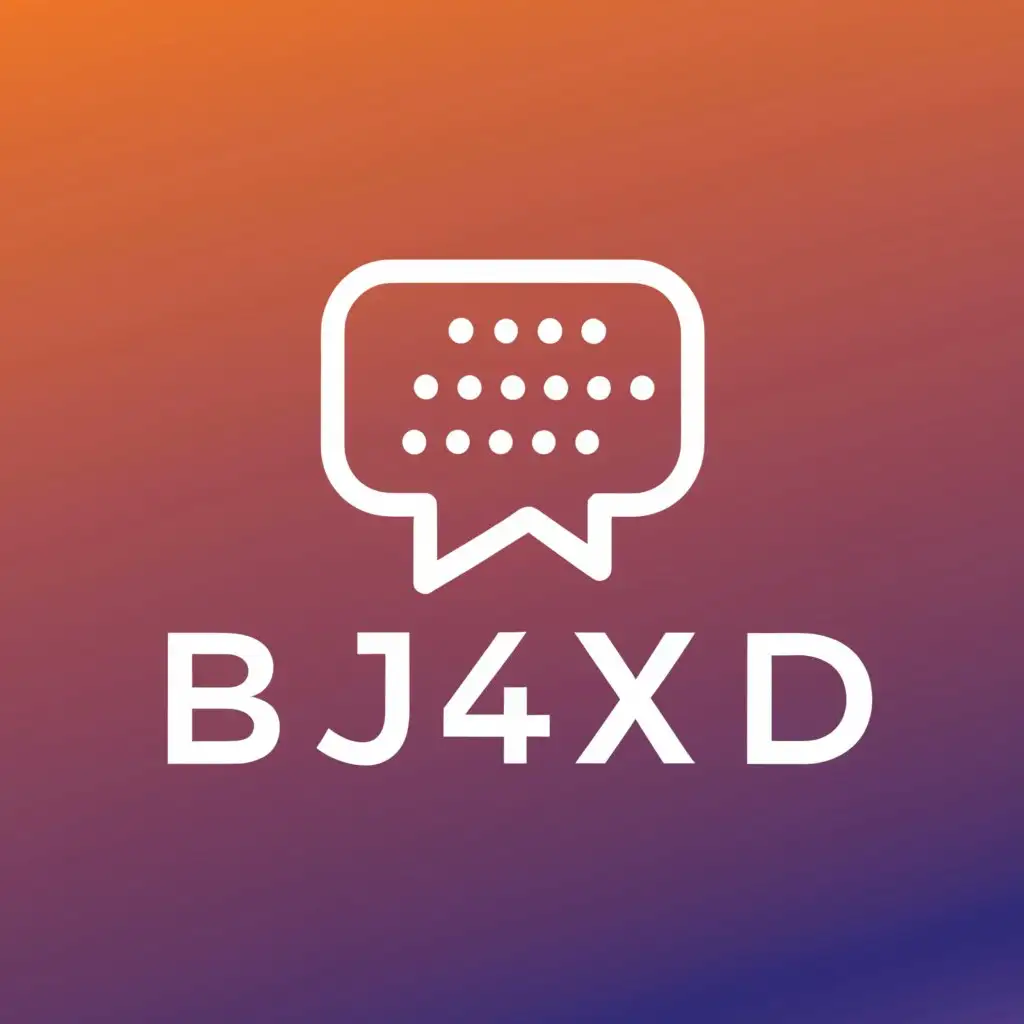 a logo design,with the text """"
bj4xd
"""", main symbol:chatrooms,Moderate,be used in Education industry,clear background