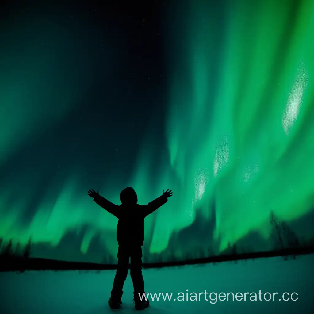 Enchanting-Moment-Boy-Reaching-for-Northern-Lights-in-the-Darkness