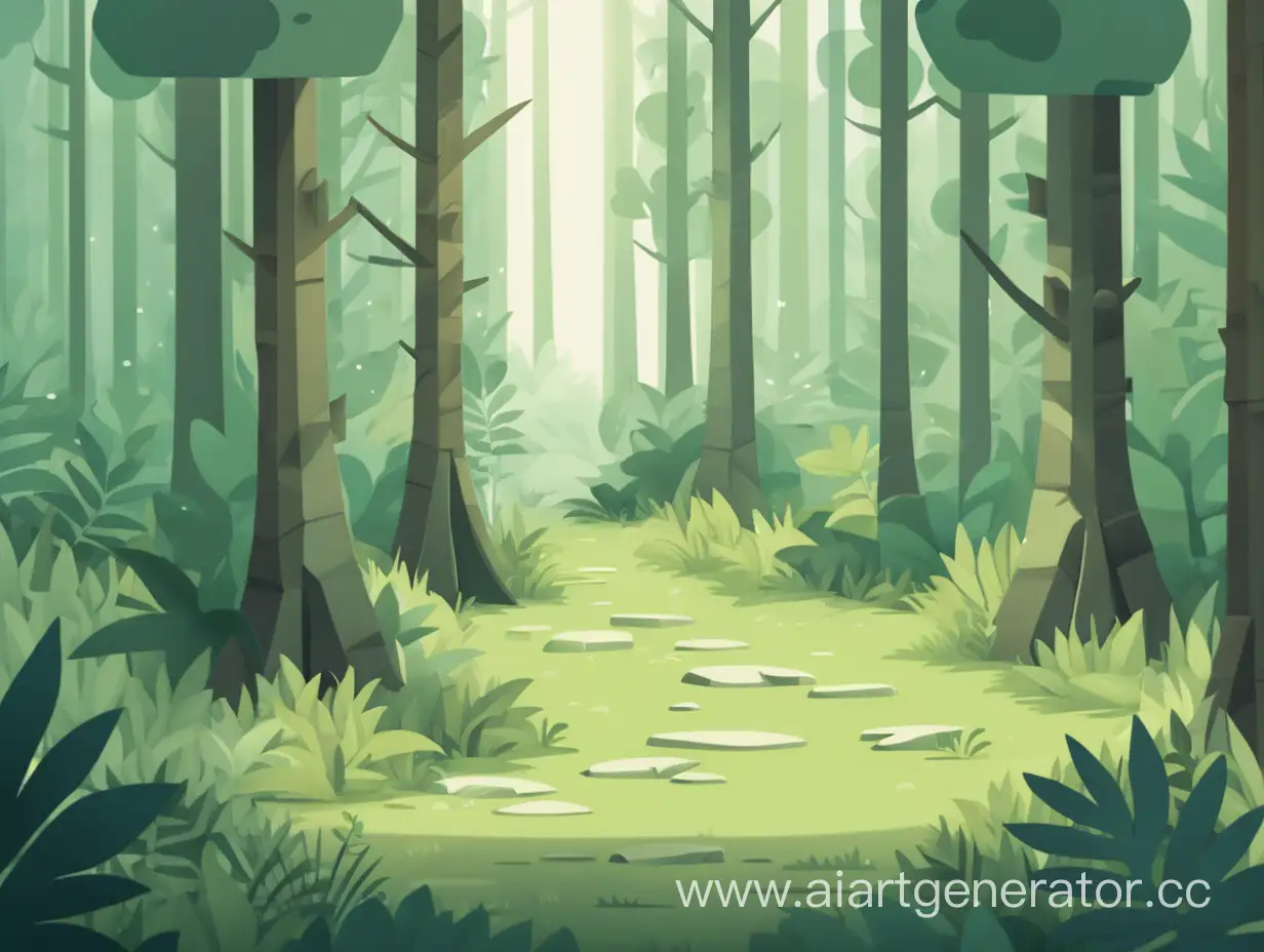 Picturesque-2D-Forest-Landscape-Enchanting-Woods-Illustration