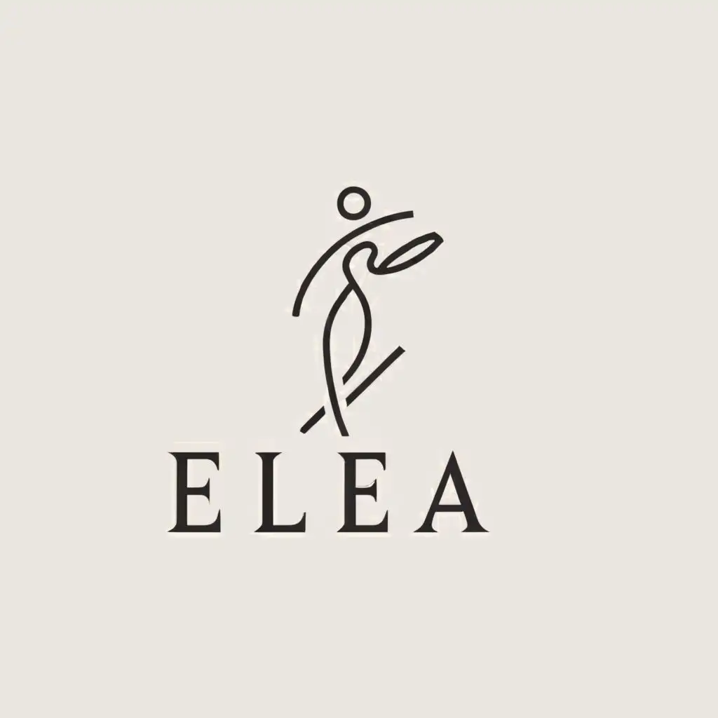 a logo design,with the text "ellea", main symbol:dress women,Minimalistic,be used in Retail industry,clear background