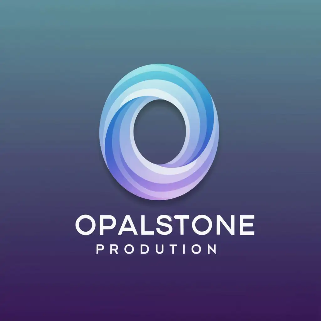 a logo design,with the text "Opalstone production", main symbol:oval circle,Moderate,be used in Entertainment industry,clear background