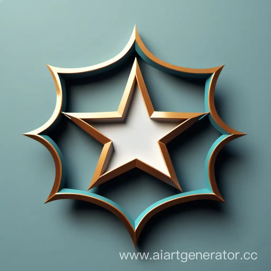 3D-Star-Magma-Vintage-Frame-Logo-Design