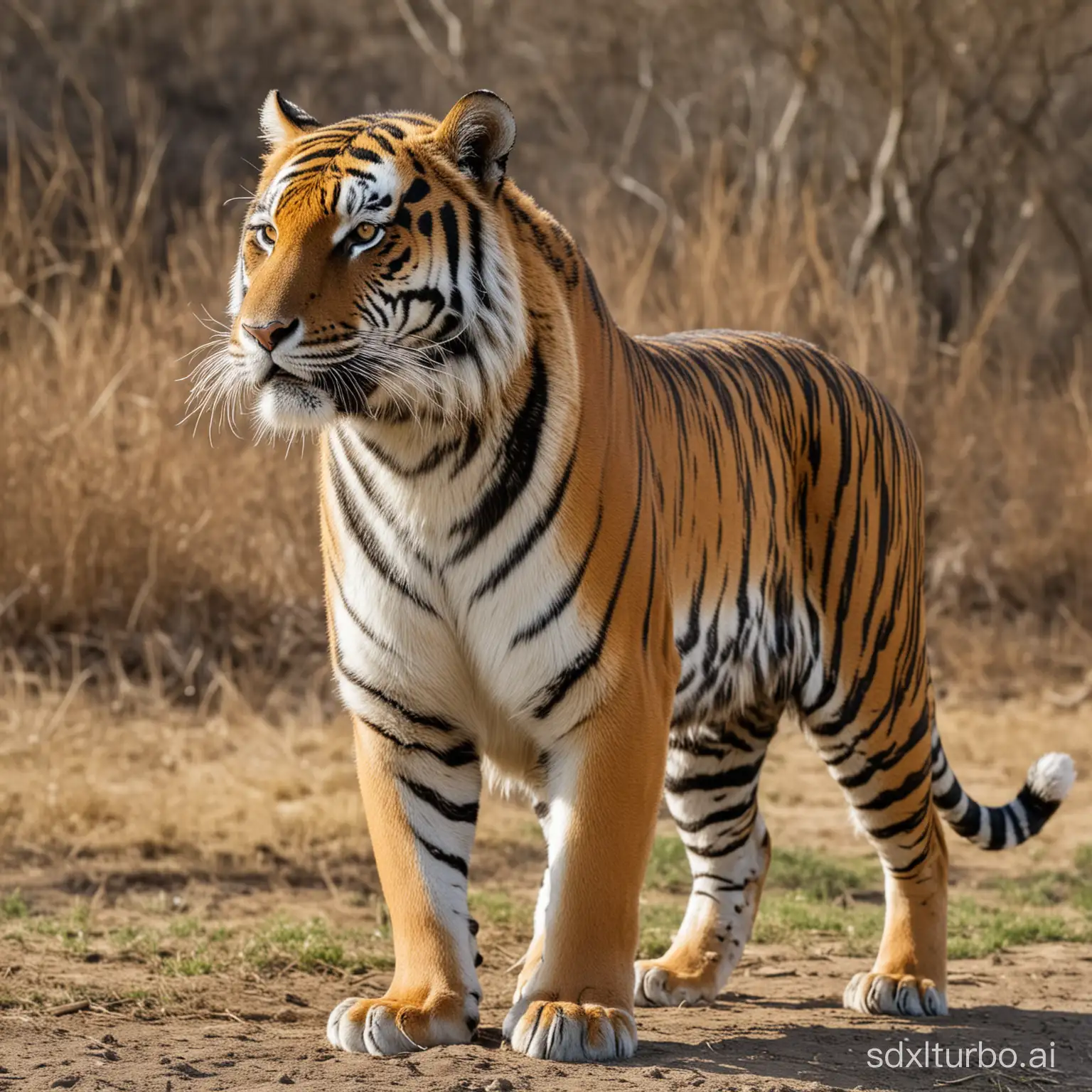 Majestic-Tiger-Standing-in-the-Wilderness