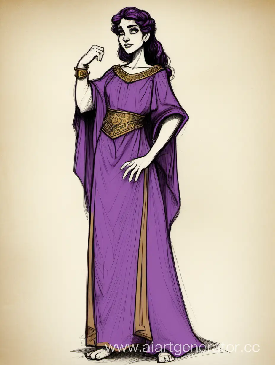 Phoenician-Woman-in-Tyrian-Purple-DisneyStyle-Sketch