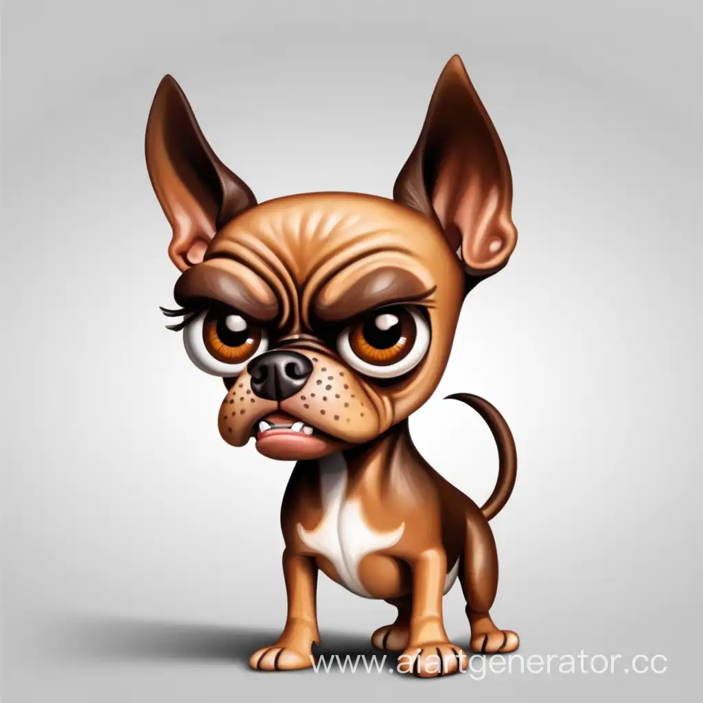 Angry-Funny-Brown-Toy-Terrier-Dog
