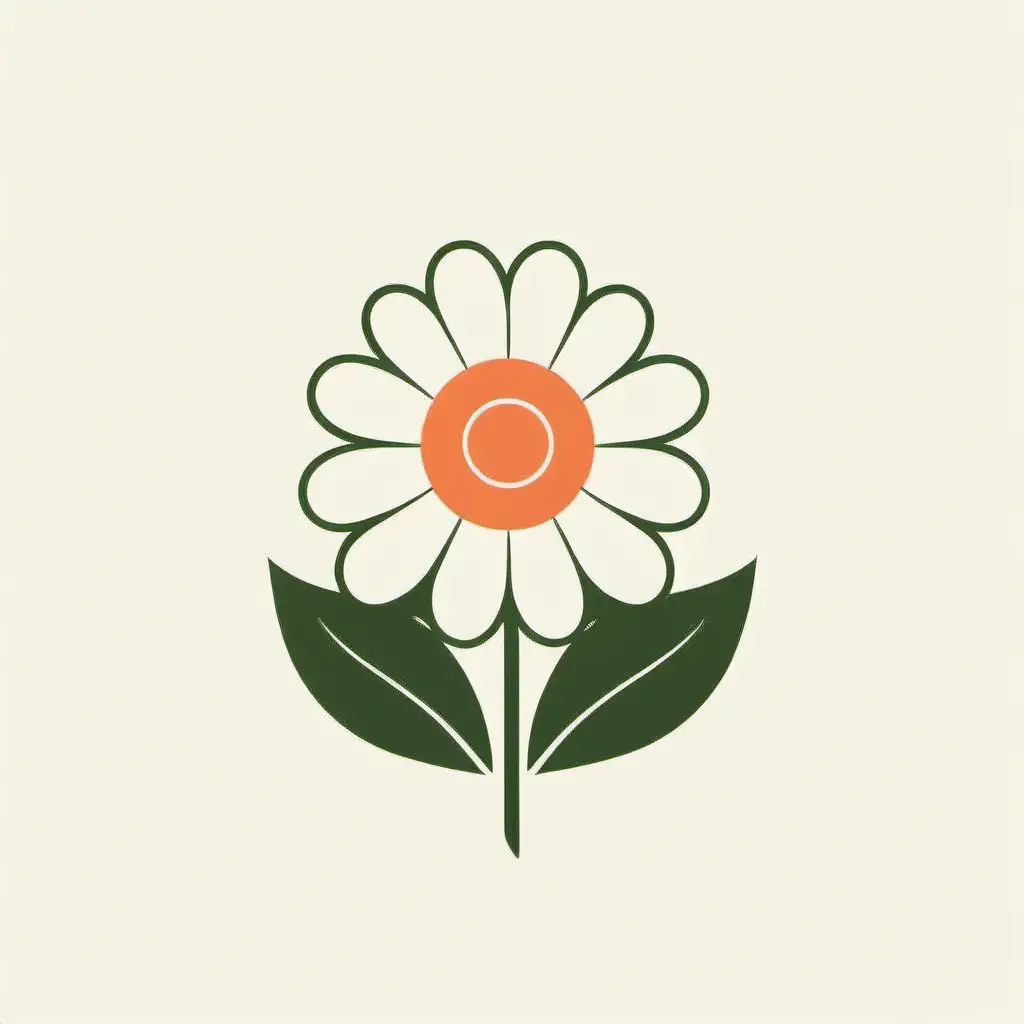 logo with flower