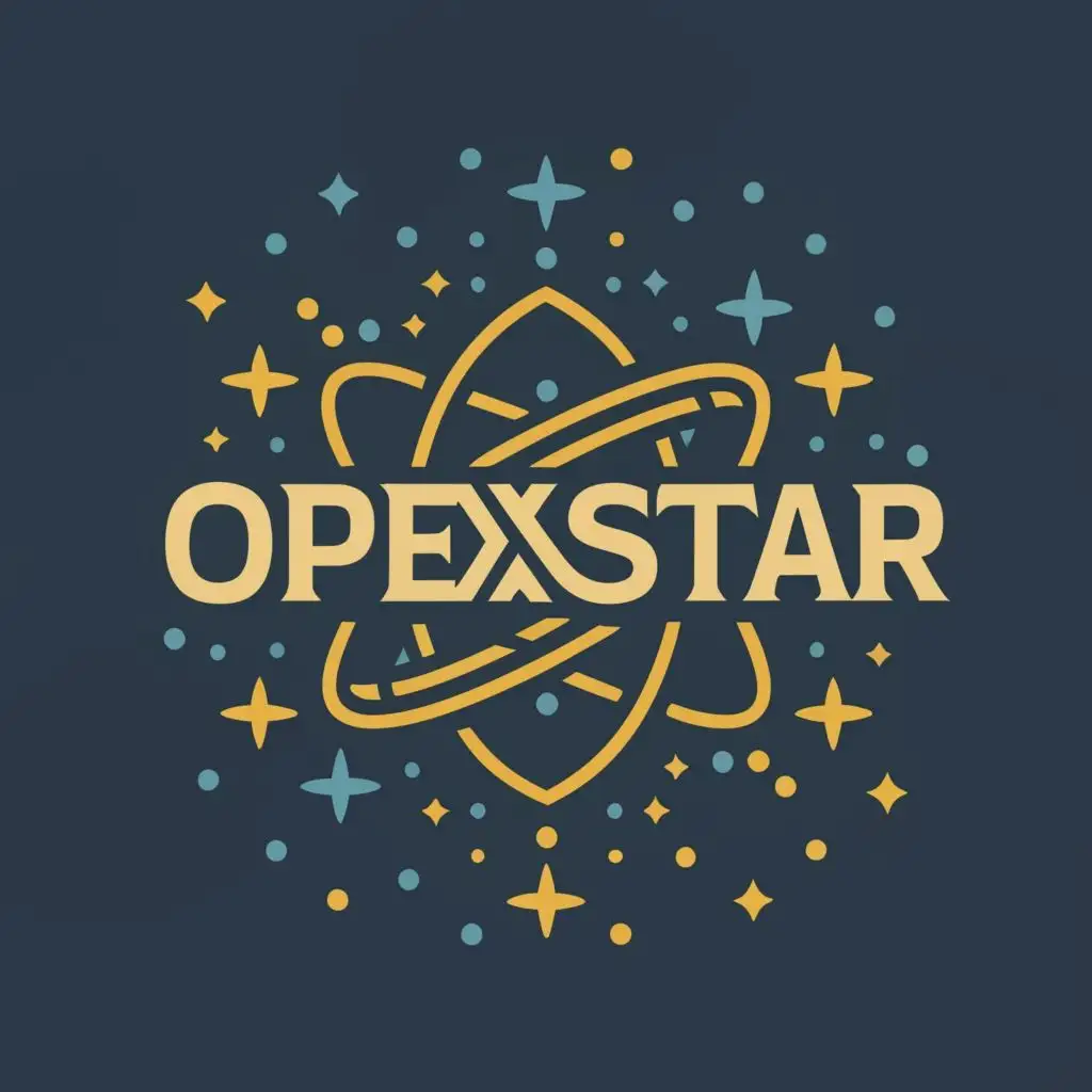 logo, Universe and Star, with the text "Opexstar", typography, be used in Technology industry King And Happy, Earth