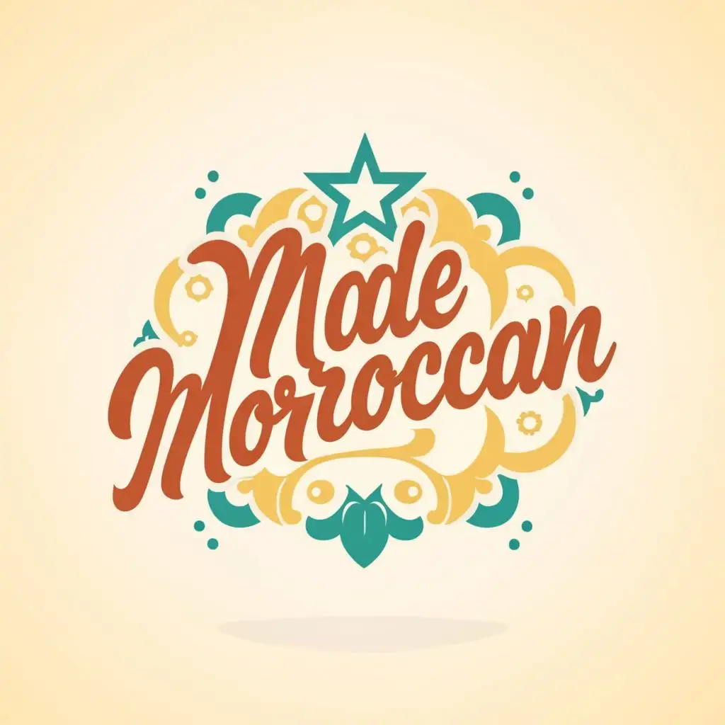 logo, logo funny, with the text "Made Moroccan", typography, be used in Entertainment industry