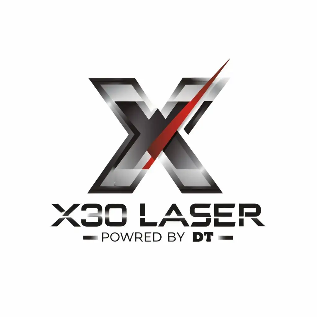 logo, laser beam
machine, with the text "X30 Laser - Powered by DT", typography, be used in Technology industry