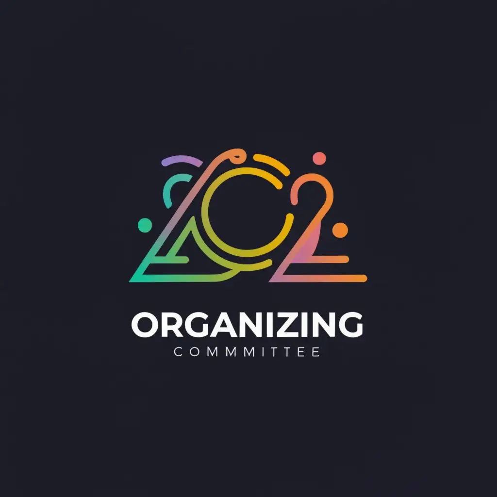 a logo design,with the text "Organizing Committee", main symbol:2024,Moderate,be used in Sports Fitness industry,clear background