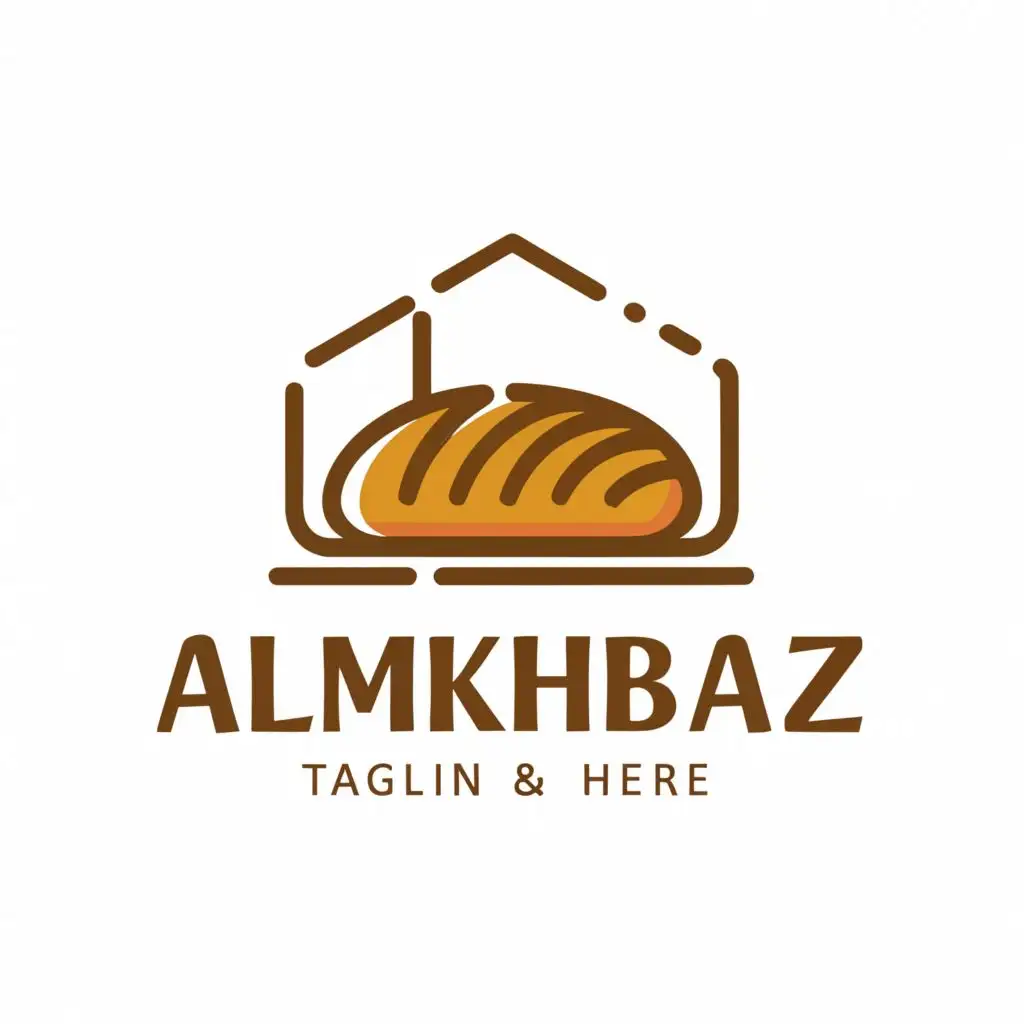 a logo design,with the text "almkhbaz", main symbol:Bakery, Delicious, Fresh,Minimalistic,clear background