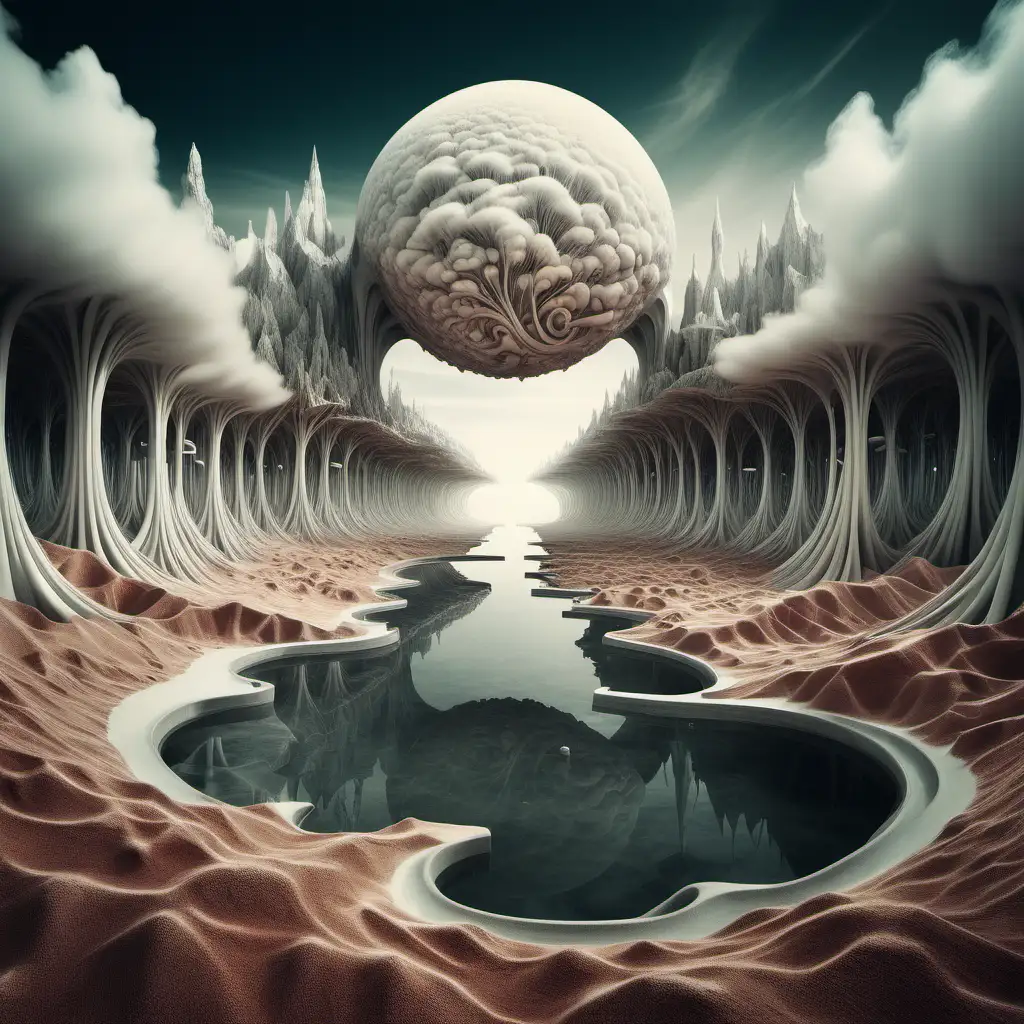 Enchanting Surreal Dream Landscape with Ethereal Elements