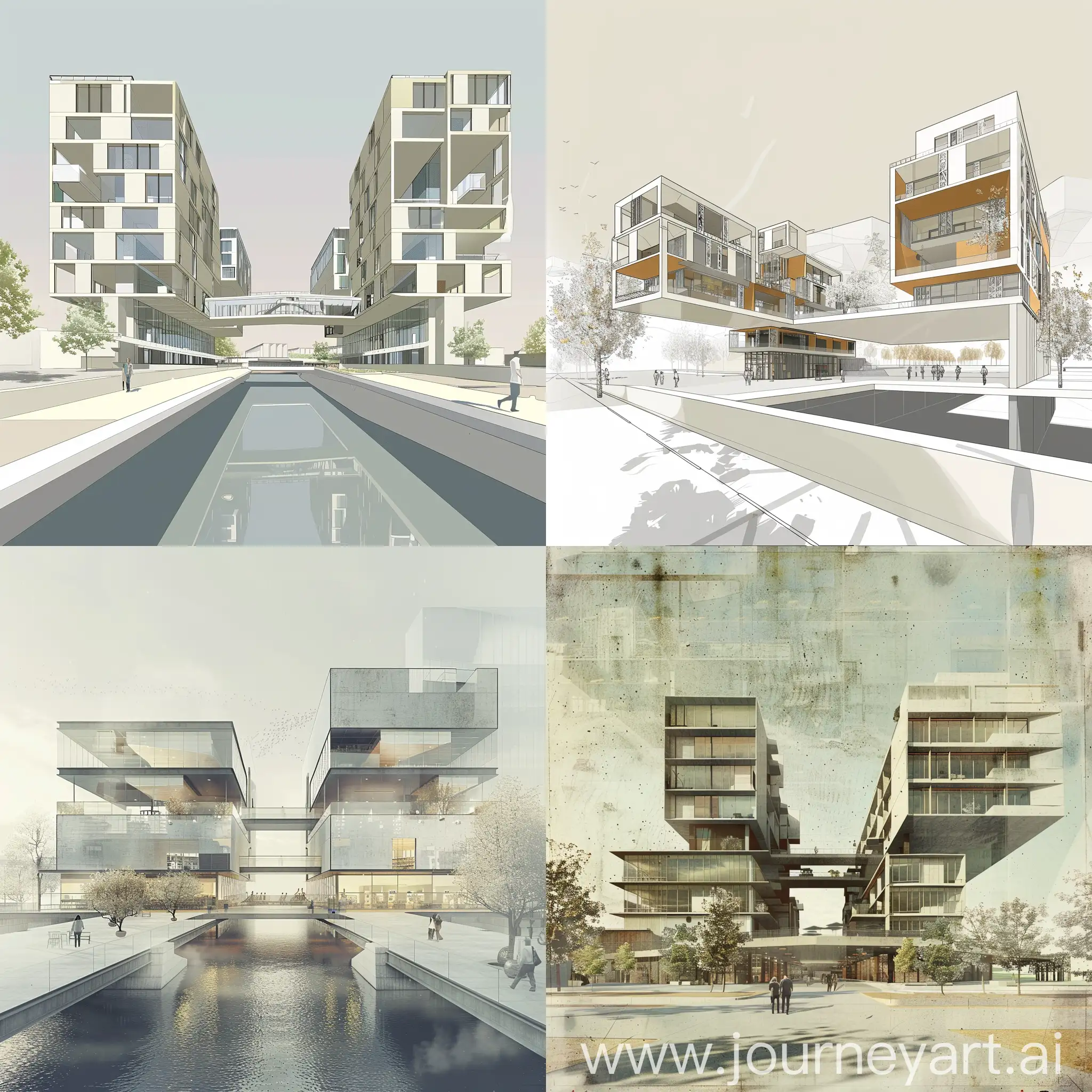 Innovative-Hybrid-Building-Design-Featuring-Modern-Commerce-Space-and-Deconstructivist-Residential-Towers