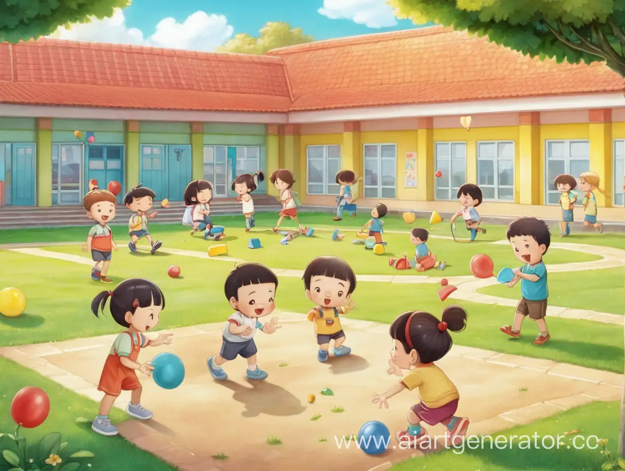 Joyful-Kindergarten-Outdoor-Playtime-for-Children