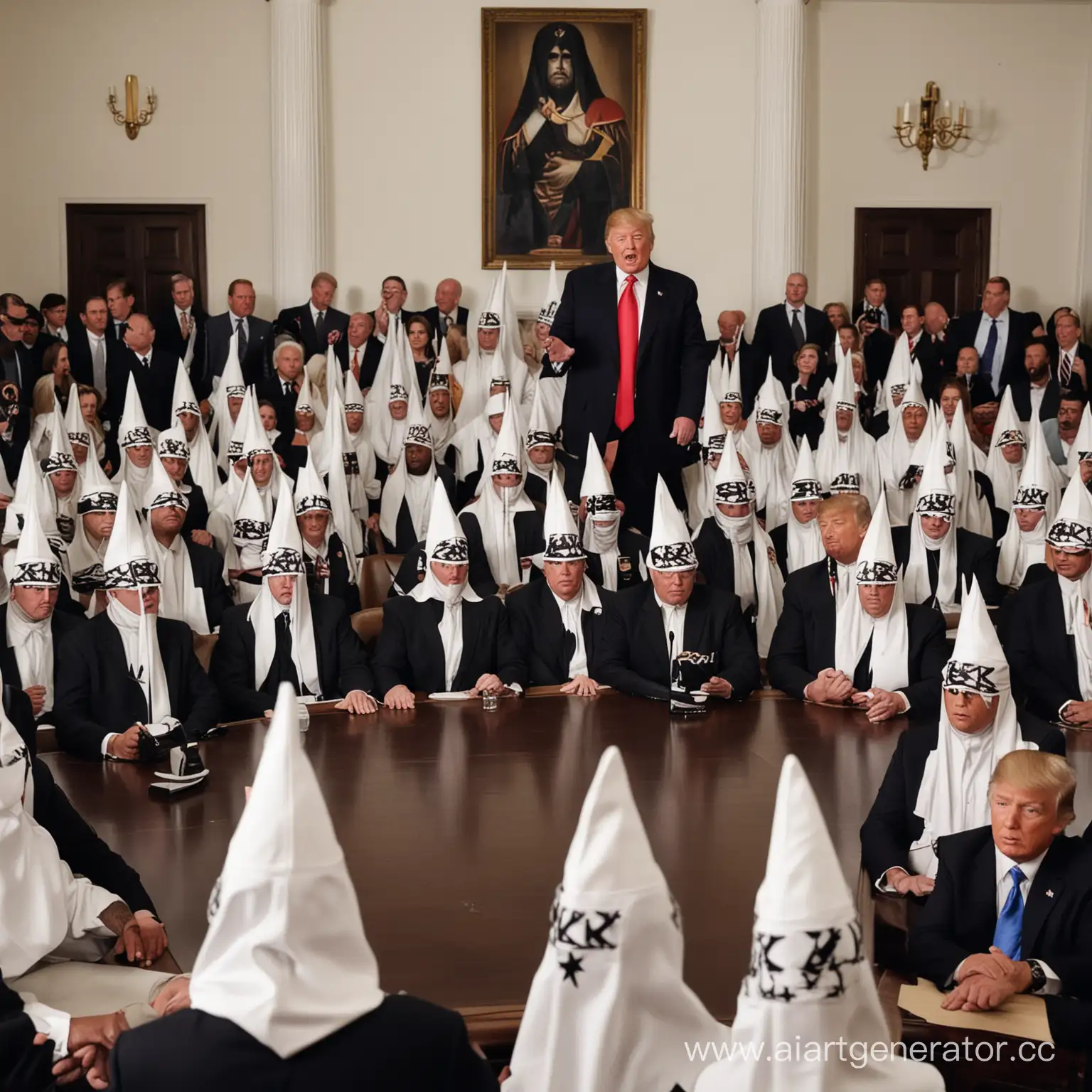 Donald Trump speaking at a KKK meeting
