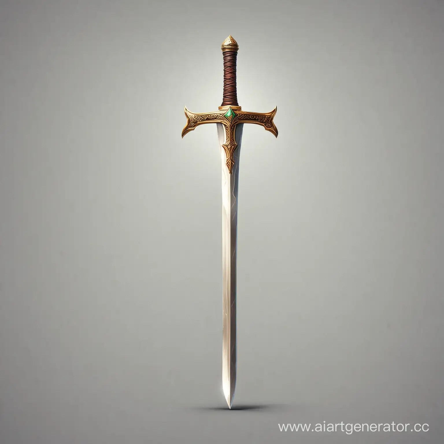 Minimalist-Sword-Icon-on-White-Background