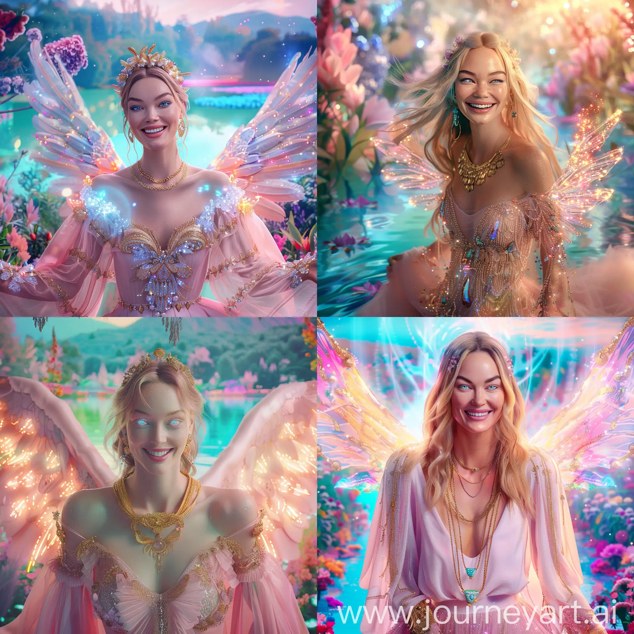 Divine-Cosmic-Harmony-Candice-Swanepoel-with-Glowing-Wings-and-Magical-Flowers