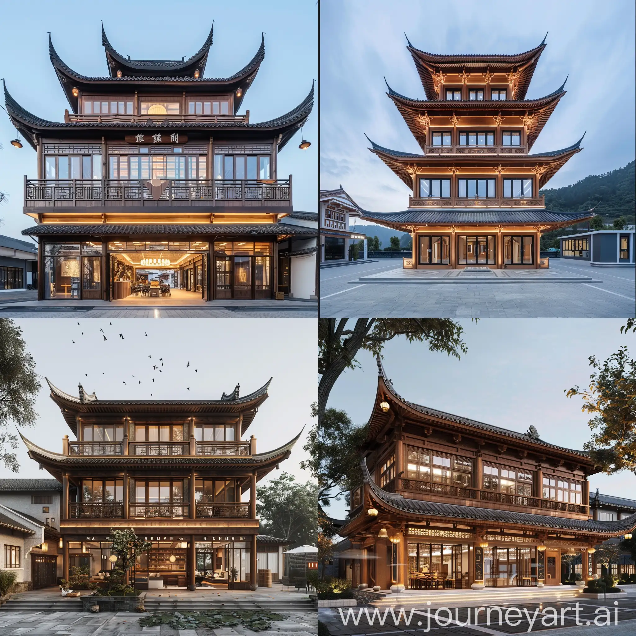 Tujia-Architectural-Style-at-Ma-Chang-ThreeStory-Tourist-Service-Center