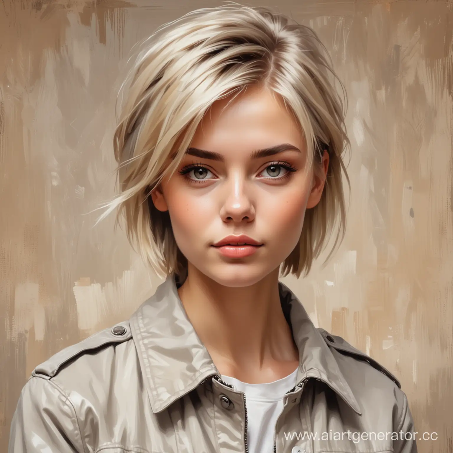 Portrait-of-a-Girl-with-Short-Blonde-Hair-in-Oil-Painting-Style