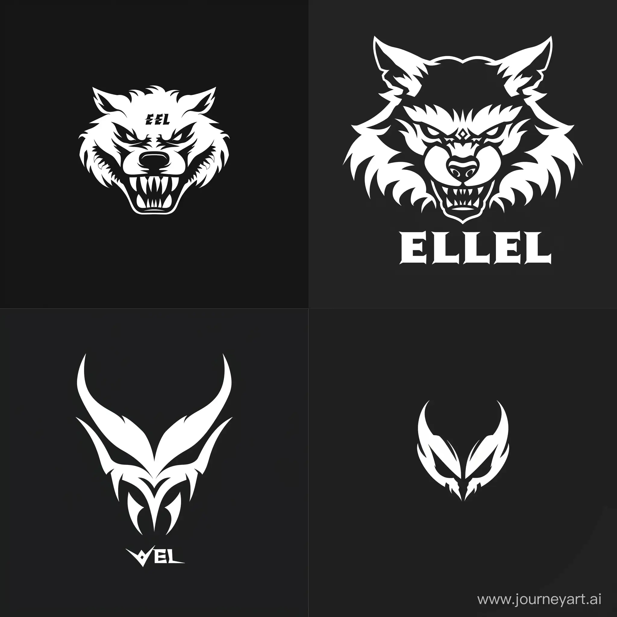 evil animal color white black logo