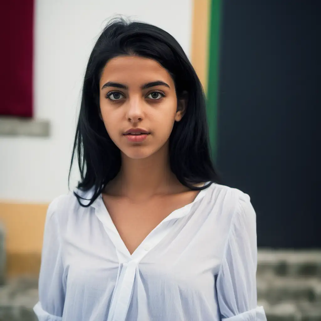 A Portuguese black haired young woman.
