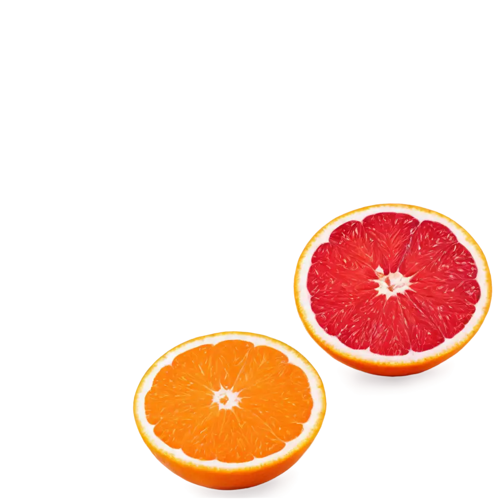 one sliced red orange