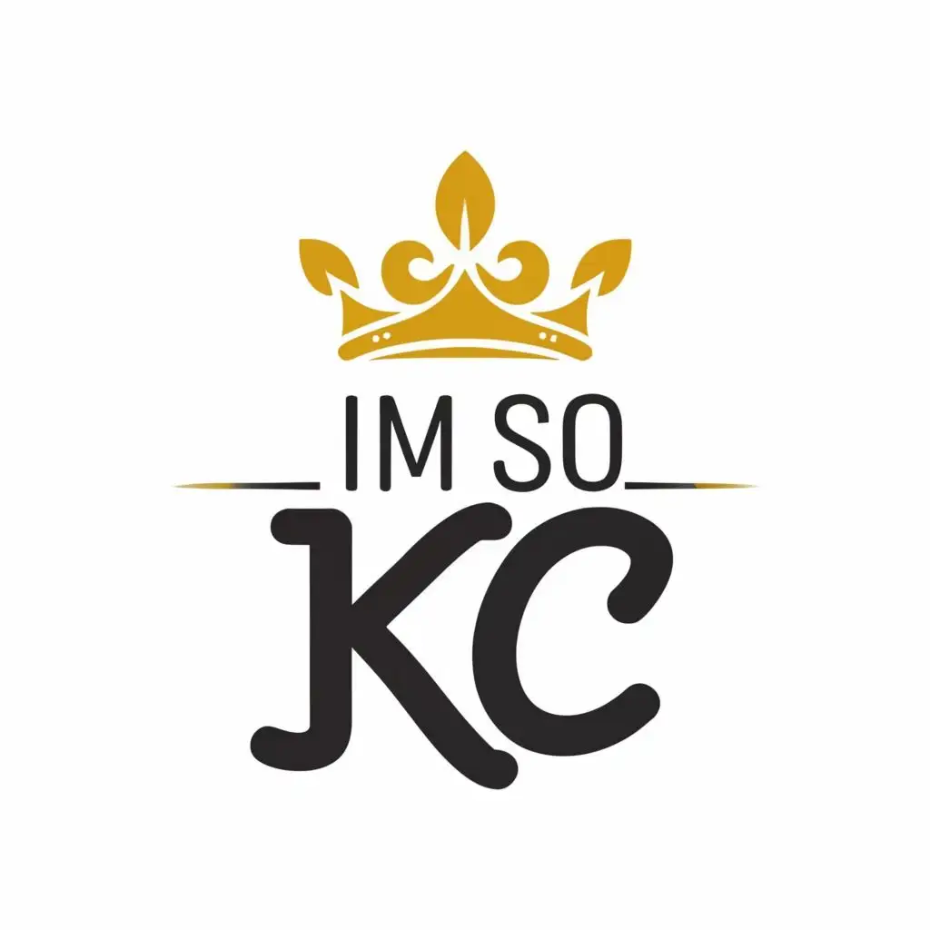 logo, crown, with the text "im so kc", typography, be used in Internet industry graffiti