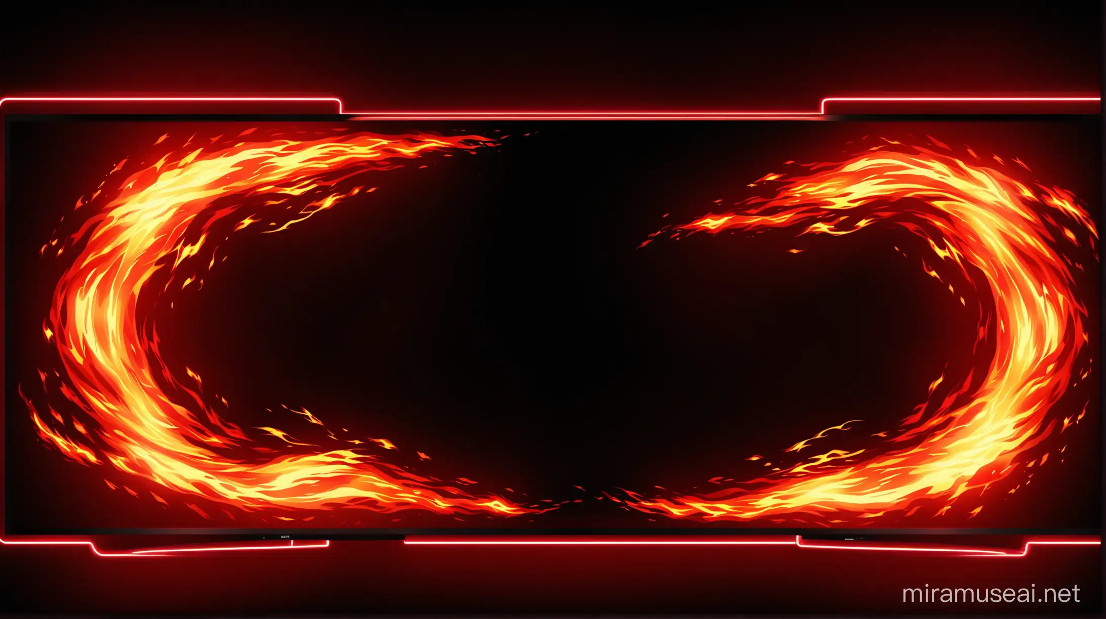 PURE NEON RED-WHITE CRAZY FIRE GOING FROM LEFT TO THE RIGHT SIDE OF THE SCREEN IN A DARK  BACKGROUND