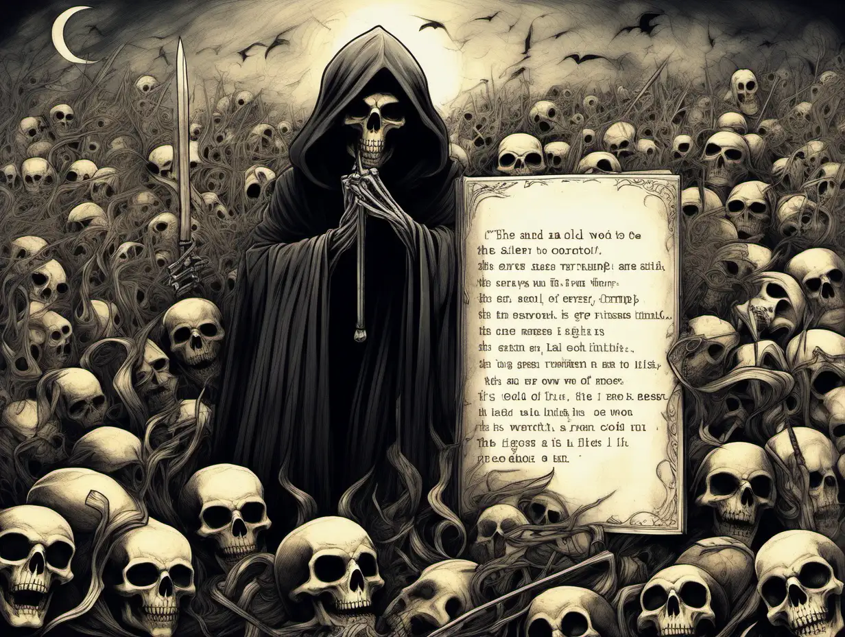 Dark Poetry Unveiled Grim Reaper Crafting Ominous Verses