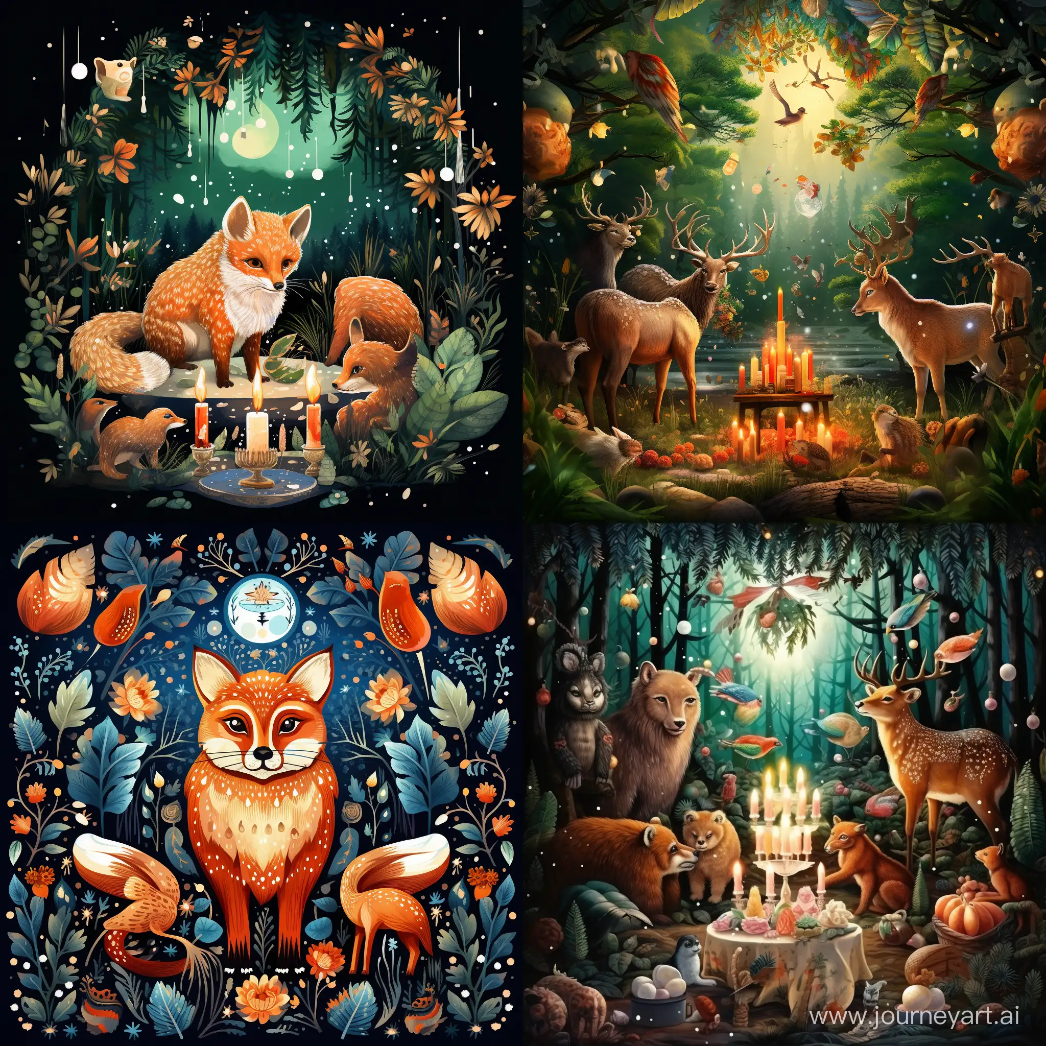 Enchanting-Forest-Creatures-Ring-in-the-New-Year-Artistic-Illustration