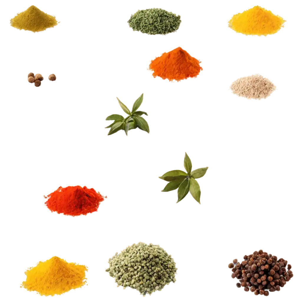 set of assorted colorful spices