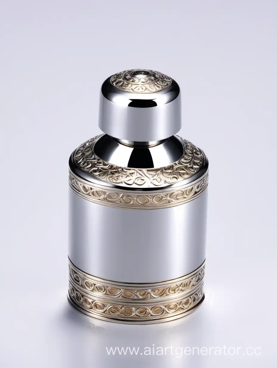 Zamac Perfume decorative ornamental long cap, LINES metallizing finish