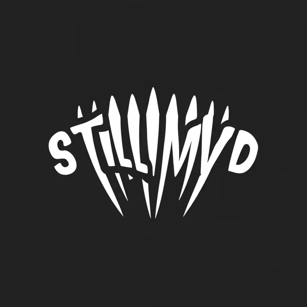 a logo design,with the text "STILLMVD", main symbol:sharp teeth, music, mad eyes,complex,be used in Internet industry,clear background