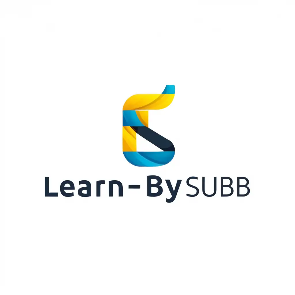 LOGO-Design-For-LearnBySub-Ukrainian-Flag-Colors-with-a-Clear-and-Moderate-Style