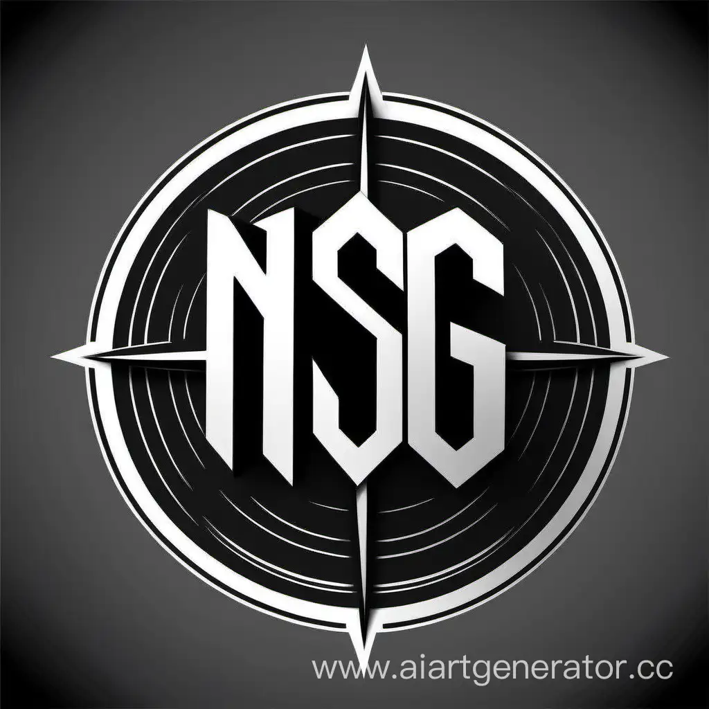 Хочу увидить логотип на котором: есть надпись NSG, в черно-белом стиле